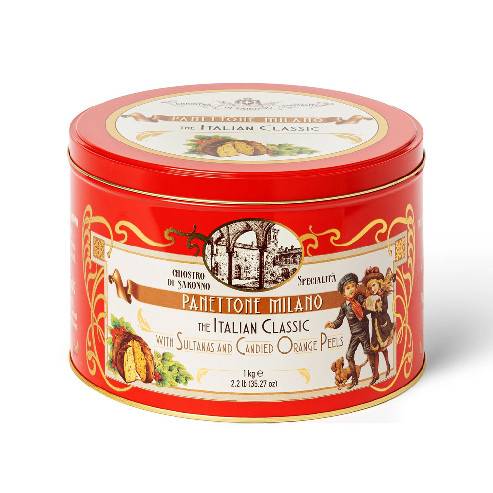 CHIOSTRO-CLASSICO-1KG-TIN CHIOSTRO PANETTONE CLASSIC 1kg ΜΕΤΑΛΛΙΚΟ ΚΟΥΤΙ - Image 1