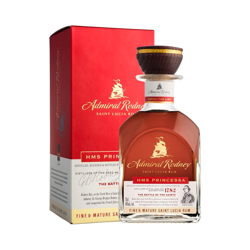 admiral-rodney-princessa-700ml ADMIRAL RODNEY HMS PRINCESSA RUM 700ml - Image 1