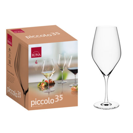 ΣΕΤ ΚΡΥΣΤΑΛΛΙΝΑ ΠΟΤΗΡΙΑ ΚΡΑΣΙΟΥ 4 ΤΕΜΑΧΙΑ - RONA PICCOLO 350ml