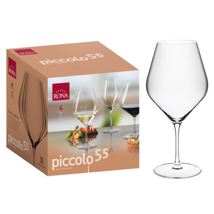 ΣΕΤ ΚΡΥΣΤΑΛΛΙΝΑ ΠΟΤΗΡΙΑ ΚΡΑΣΙΟΥ 4 ΤΕΜΑΧΙΑ - RONA PICCOLO 550ml