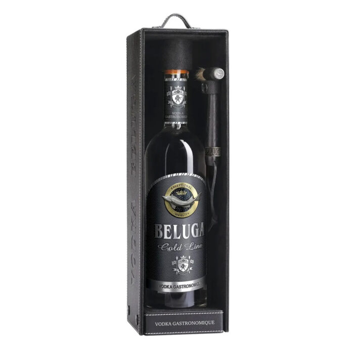 BELUGA VODKA GOLD LINE LEATHER GASTRONOMIQUE 700ML BOX